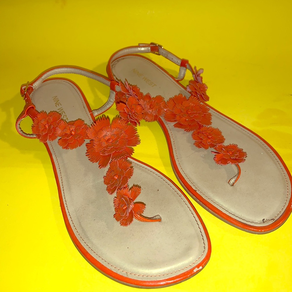 Orange Flower Sandal